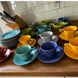 Homer Laughlin harlequin Fiesta Tea Cup & Saucer Set - Assorted Colors